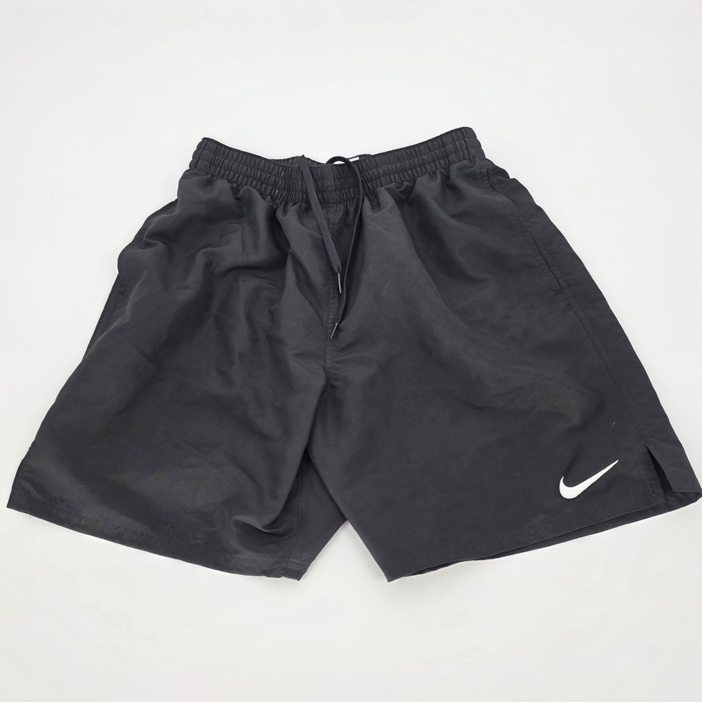 Nike Black Athletic Shorts with White Swoosh